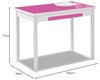 ASTIMESA Alas Cristal Küchentisch, Metall, Fuchsia, 100x60 cm Bild 3