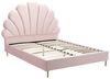 Vente-unique - LIVAYA Bett SamtStoff Puderrosa - B 205 cm x H 140 cm x L 166 cm Bild 3