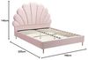 Vente-unique - LIVAYA Bett SamtStoff Puderrosa - B 205 cm x H 140 cm x L 166 cm Bild 2