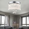 LED Deckenleuchte, Kristalle klar, Glasbehang D 28cm Bild 3