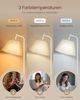 VASAGLE Beistelltisch mit Lampe, 3-in-1, Stehlampe mit Tisch und Korb aus Stoff, für Wohnzimmer, Nachttisch, LED-Glühbirne, Licht und Lampenschirm einstellbar, Stahlrahmen, mattweiß Bild 4