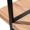 DRW Bodenregal mit 4 Regalböden aus schwarzem und natürlichem Metall, 100 x 30 x 130 cm Bild 2