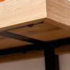 DRW Bodenregal mit 4 Regalböden aus schwarzem und natürlichem Metall, 100 x 30 x 130 cm Bild 4