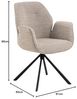 AC Design Furniture Aurelia Esszimmerstuhl mit Armlehne, 1 Stück, Bezug in Beige und Schwarzen Stahlbeinen mit Drehfunktion, Küchenstuhl, Esszimmermöbel, B: 60,5 x H: 91 x T: 58,5 cm Bild 3
