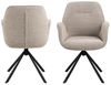 AC Design Furniture Aurelia Esszimmerstuhl mit Armlehne, 1 Stück, Bezug in Beige und Schwarzen Stahlbeinen mit Drehfunktion, Küchenstuhl, Esszimmermöbel, B: 60,5 x H: 91 x T: 58,5 cm Bild 4