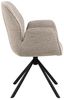 AC Design Furniture Aurelia Esszimmerstuhl mit Armlehne, 1 Stück, Bezug in Beige und Schwarzen Stahlbeinen mit Drehfunktion, Küchenstuhl, Esszimmermöbel, B: 60,5 x H: 91 x T: 58,5 cm Bild 5