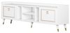 Hanah Home Elegant TV Stand with Wall-Mount Option, White & Gold, 180 cm | 100% Melamine Coated Particle Board, 18 mm Thick | Multiple Shelves, Modern Design Bild 4