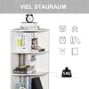 HOMCOM Eckregal Standregal Bücherregal Dekoregal Blumenregal Holzregal fächerförmig 4 Fächer Weiß 39,5 x 39,5 x 120 cm Bild 5