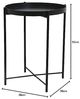 Tabletttisch rund Ø38cm H50cm Metall Schwarz Bild 3