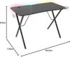 natec GENESIS Holm 200 RGB, Gerade, Rechteckige Form, MDF-Platten, Stahl, Gaming, Schwarz Bild 3