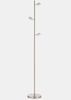 TRANGO LED Stehlampe, 3 Stufen dimmbar, 1519 LED Standlampe 3-flammig mit LED Modulen Serie EVIE 12,5 Watt I in 3 Stufen dimmbar I satinierte Glasschirme - Höhe ca. 1700mm - schwenk- und drehbar, modern und chic Stehleuchte - Standleuchte Bild 3