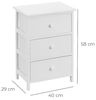 DRW Schrank mit 3 Schubladen aus MDF-Holz in Weiß Bild 2