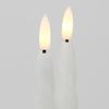 LED-Kerzen Flamme Shine 2er Set Wachs Weiß H 245cm Ø 21cm Bild 3
