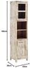 Hochschrank Badezimmer massivum Bitna Mangoholz natur 43x180x35 cm Badhochschrank Holzschrank Landhausstil Boho rustikal hell Bild 3