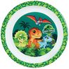Fun House 0066 Jurassic World Dinosaurier-Mahlzeitenset für Kinder mit 22 cm flacher Teller, 16 cm tiefer Teller und einem Glas 220 ml, Mehrfarbig, 3-teilig Bild 2