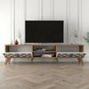Dmora TV-Schrank Skat 180 x 35 x 44 cm Braun 2 Böden 4 Fächer Bild 4
