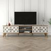 Dmora TV-Schrank Skat 180 x 35 x 44 cm Braun 2 Böden 4 Fächer Bild 5