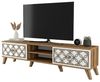 Dmora TV-Schrank Skat 180 x 35 x 44 cm Braun 2 Böden 4 Fächer Bild 3