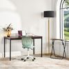 FurnitureR Konsolentisch 120 x 70 x 75 cm | Schmal & elegant | 3,8 cm Dicke Platte | Metallbeine schwarz | Flurtisch/Sofatisch Bild 3