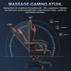 JUMMICO “Jetstream” Gaming Stuhl Ergonomisch,Gaming Chair mit massagefunktion, Gasdruckfeder Bürostuhl 150KG, rot Bild 5