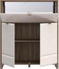 Forte MAREDA Barkommode 115, Hohe Kommode mit 2 Türen und 1 Kippfach, Kaschmir/Beige, Valencia Eiche Dekor/Sand, 114,5 cm breit, 134,9 cm hoch, 41,9 cm tief Bild 5