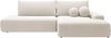 Vente-unique - DAVISO Sofa Stoff Beige - B 164 cm x H 87 cm x L 276 cm Bild 4