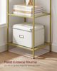 Vasagle Standregal mit 6 Ablagen, Glas, Metall, Gold, 30 x 40 x 177,3 cm Bild 5
