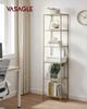 Vasagle Standregal mit 6 Ablagen, Glas, Metall, Gold, 30 x 40 x 177,3 cm Bild 2
