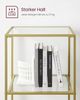 Vasagle Standregal mit 6 Ablagen, Glas, Metall, Gold, 30 x 40 x 177,3 cm Bild 4