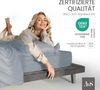 Jersey Spannbettlaken grau blau 90x200 - 100x220 cm Höhe bis 25cm Bild 5