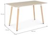 IDIMEX Essgruppe SHANNON ABBY, Esstisch klein 120x70cm mit 4 Stühlen skandinavisches Design Cremeweiß Bild 5