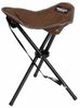 3Bein Dreibeinhocker Campinghocker Anglerhocker Tragegurt Braun H51cm Bild 2
