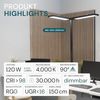 LUXULA LED-Büro-Stehleuchte, Up/Down, 120W, 4000K, EEK: F, 8500lm, IP20, dimmbar, schwarz Bild 2