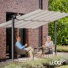 LECO Sonnendach WAVED, faltbar, Polyester lichtgrau, Aluminium- und Stahlrohrgestell anthrazit, 4x2,5 m Bild 2