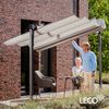 LECO Sonnendach WAVED, faltbar, Polyester lichtgrau, Aluminium- und Stahlrohrgestell anthrazit, 4x2,5 m Bild 4