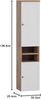 Schildmeyer Hochschrank Jesper 155983, Artisan Eiche/weiß matt, 30,3 x 25,4 x 138,3 cm Bild 3