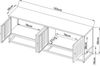 TV Schrank Janakkala Stahl 153x35x55 cm Schwarz [en. casa] Bild 2