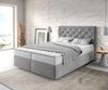 Boxspringbett Dream-Great Mikrofaser Grau 140x200 cm mit Matratze und Topper Bild 2