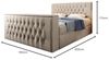 Boxspringbett Velano mit TV Lift und Stauraum 160x200 Beige H3 (70-100kg) Bild 3