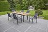 UNICAMO Gartenstuhl, mit Teak Armlehnen, Sitz & Rückenlehne Textil Bild 2
