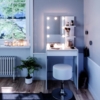 Vicco Schminktisch Weiß 60 cm mit LED Beleuchtung und Hocker, Isabelle