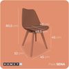Homey, Skandinavische gepolsterte Stühle für Küche, Wohnzimmer oder Esszimmer, Modell Sena, Holzbeine, praktisch und funktional, einfache Montage, Grau Bild 3