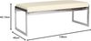 SAFAVIEH Contemporary Indoor Bench, in Creme, 45 X 110 X 40.13 Bild 3