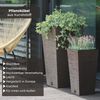 Annastore Pflanzkübel Pflanztopf aus Kunststoff - Pflanzsäule - Blumentopf - Blumenübertopf, Wetterfest im Rattan-Look, Blumentopf hoch Bild 2