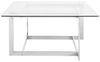 Couchtisch Glas Silber quadratisch 80x80 cm CRYSTAL Bild 4
