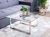Couchtisch Glas Silber quadratisch 80x80 cm CRYSTAL Bild 2