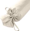 Mako Satin / Baumwollsatin Nackenrollen Bezug uni / einfarbig natur 15x40 cm mit Bändern Bild 2