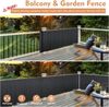 Sekey PVC Sichtschutzmatte 120x500cm Doppelte Verstärkung Innen, Balkon Sichtschutz mit Kabelbindern, Sichtschutzzaun Windschutz Wasserdicht ohne Bohren für Balkon Garten, Anthrazit Bild 5