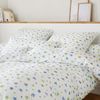 elegante Mako Jersey Bettwäsche Petals azurblau|155x220 cm + 80x80 cm Bild 3