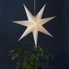 Weihnachtsstern Sensy von Star Trading, 3D Papierstern Weihnachten in Weiß, Dekostern zum Aufhängen mit Kabel, E14 Fassung, Ø: 70 cm Bild 4